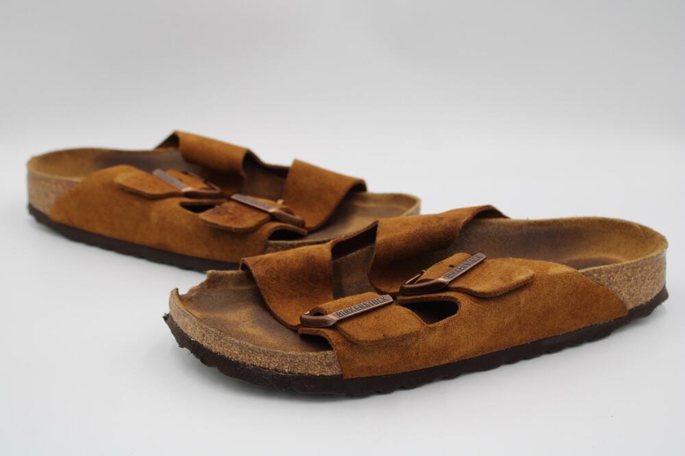 Size 38EU - Birkenstock Arizona Soft Footbed Suede Leather Mink